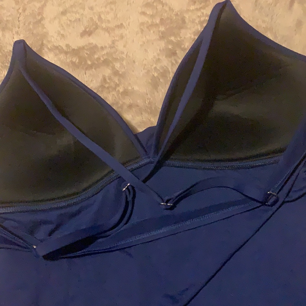 Navy Blue Ruched Tankini - Picture 5 of 10